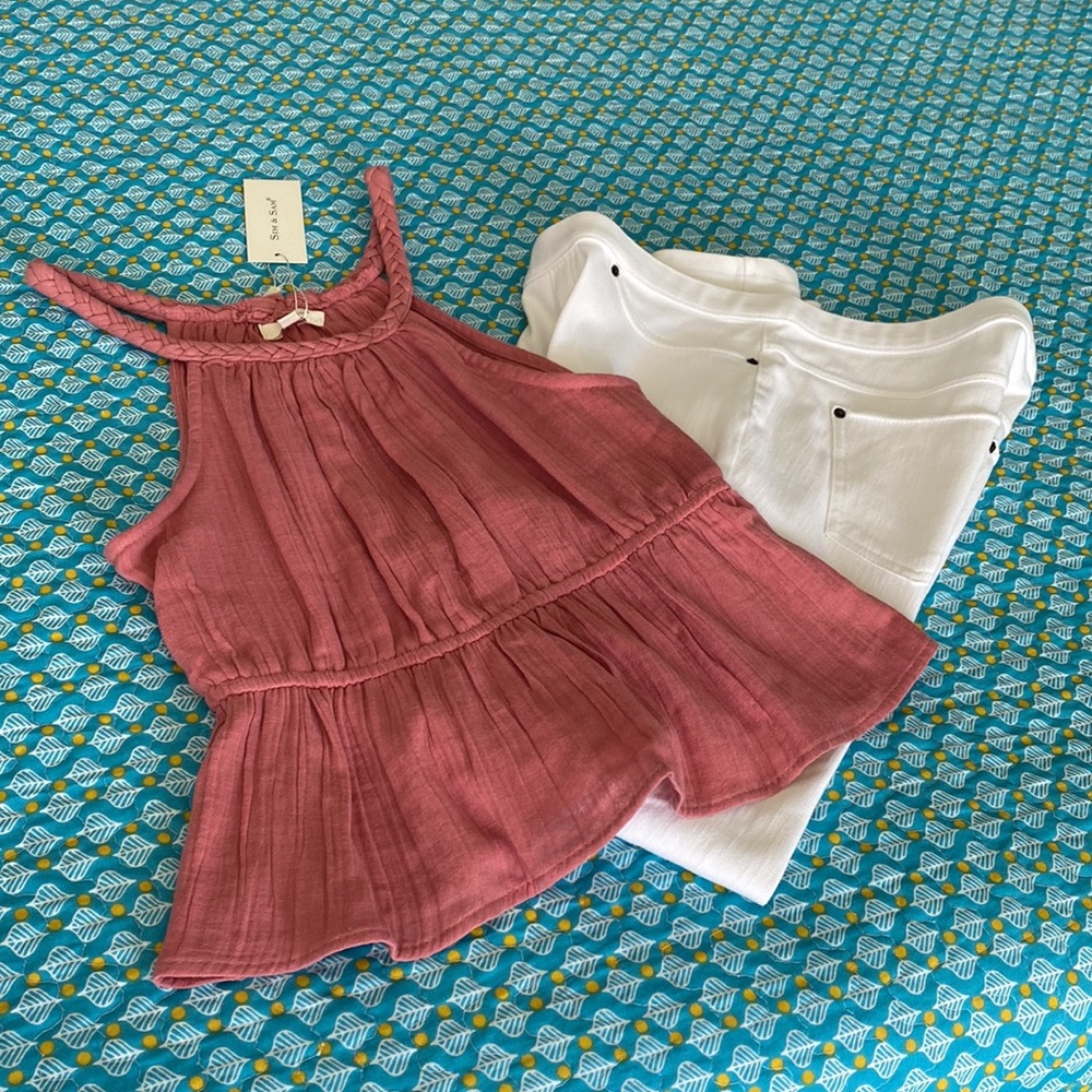 Sim & Sam Mauve Top 100% Cotton size SM